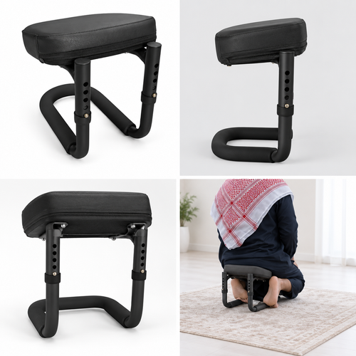 Tabouret de Soujoud noir - vue d'ensemble